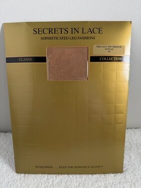 Secrets in Lace Sun Tan Thigh Highs - Classic Collection 3x